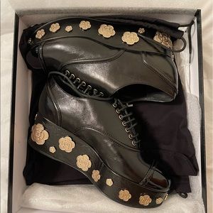 BRAND NEW CHANEL PLATFORM EMBELLISHED SNEAKERS